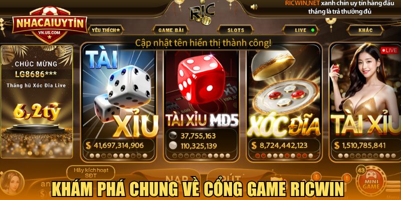 Khám phá chung về cổng game Ricwin