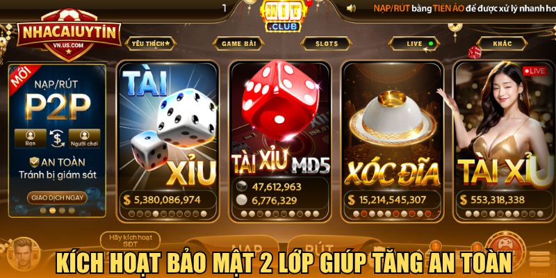 Kích hoạt bảo mật 2 lớp giúp tăng an toàn khi đăng nhập Hitclub